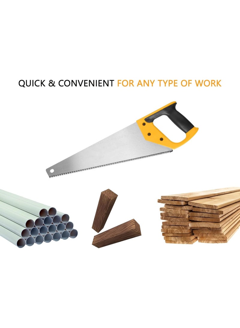 450mm Heavy Duty Hand Saw – 65mn Carbon Steel Blade – Non-Slip Wood & Tree Cutting Saw - Image 5